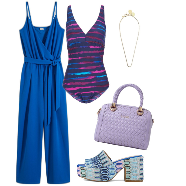 Outfit donna - Total look #1932591. Abbinamento con tute, costumi interi, sabot, borse a mano, collane.