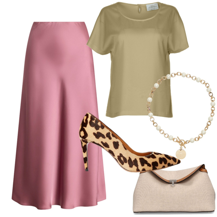 Outfit donna - Cerimonia a settembre. Stile Bon Ton per Cerimonia. Abbinamento con collane, gonne, décolleté, bluse, clutch.