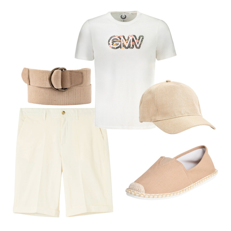 Outfit uomo - Estate in città!!!. Stile Casual per Tutti i giorni. Abbinamento con bermuda, espadrillas, cappelli, cinture, t-shirt.