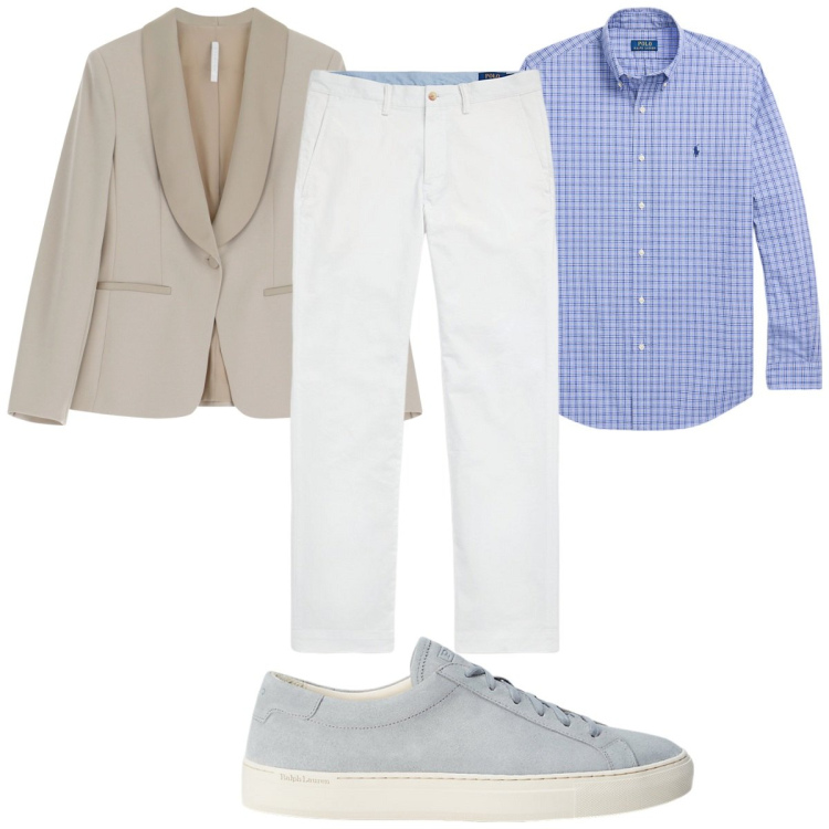 Outfit uomo - Total look #1936948. Stile Casual per Tutti i giorni. Abbinamento con giacche, pantaloni, sneakers, camicie.