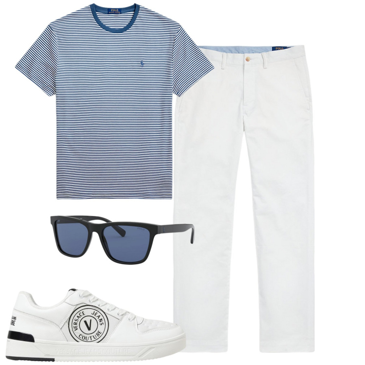 Outfit uomo - Total look #1936983. Stile Urban per Tutti i giorni. Abbinamento con pantaloni, occhiali da sole, t-shirt, sneakers.