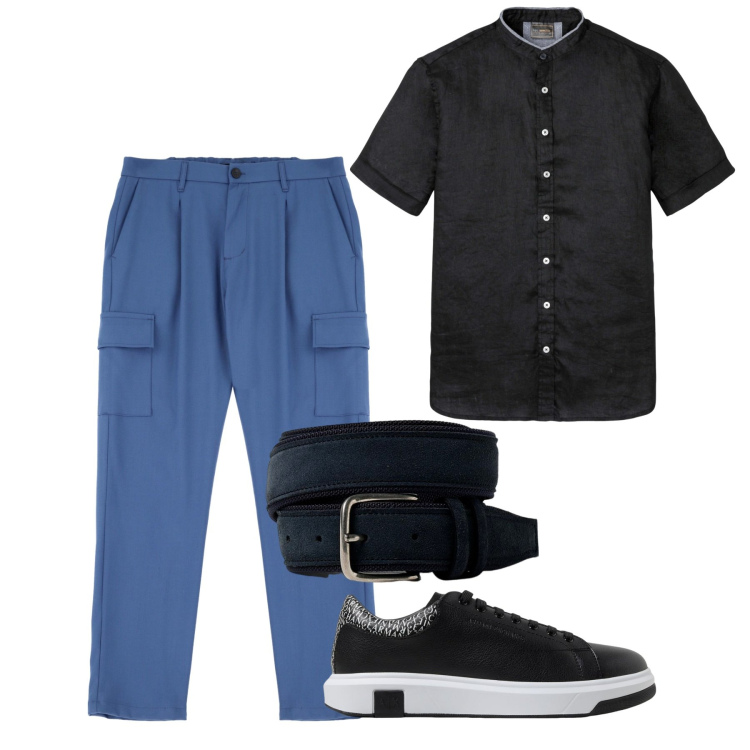 Outfit uomo - Urban. Stile Urban per Tutti i giorni. Abbinamento con camicie a manica corta, pantaloni cargo, sneakers, cinture.
