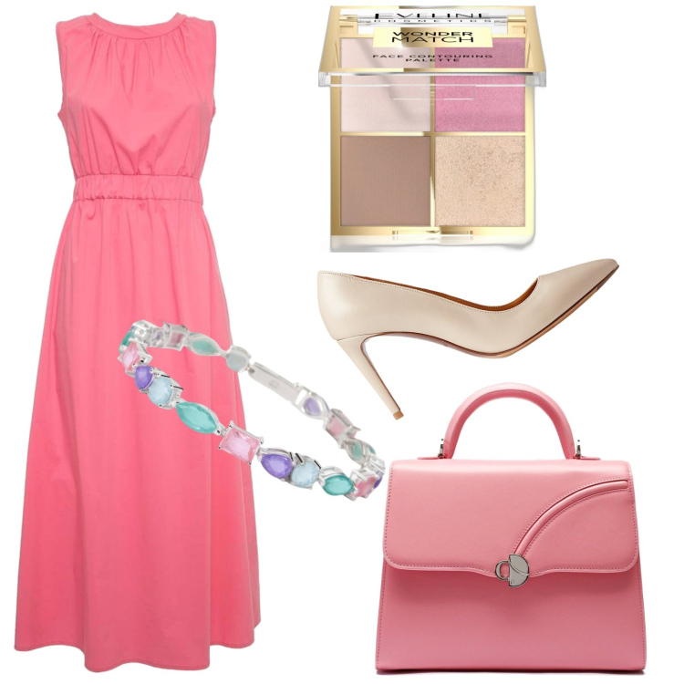 Outfit donna - Aria bon ton. Stile Bon Ton per Cerimonia. Abbinamento con terre, braccialetti, décolleté, vestiti lunghi, borse a mano.