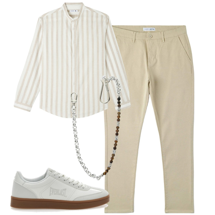 Outfit uomo - Total look #1940259. Stile Urban per Tutti i giorni. Abbinamento con camicie, pantaloni, collane, sneakers.