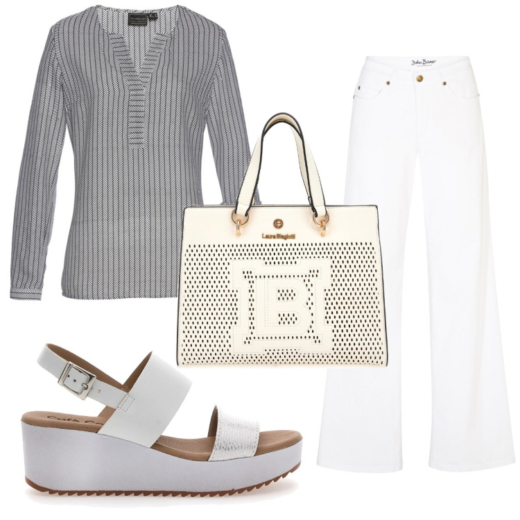 Outfit donna - Total look #1941089. Stile Basic per Tutti i giorni. Abbinamento con jeans, tuniche, sandali, borse a mano.