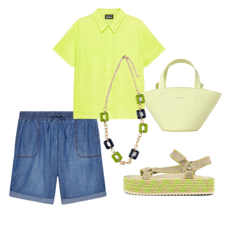 Outfit donna - Lino e cotone!!!. Stile Boho per Mare. Abbinamento con sandali, shorts, ciondoli, camicie a manica corta, borse a spalla.