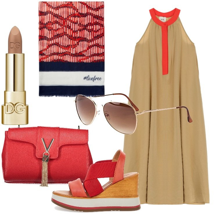 Outfit donna - Nella mia valigia..... Stile Trendy per Tutti i giorni. Abbinamento con occhiali da sole, rossetti, sciarpe, vestiti lunghi, sandali, borse a tracolla.