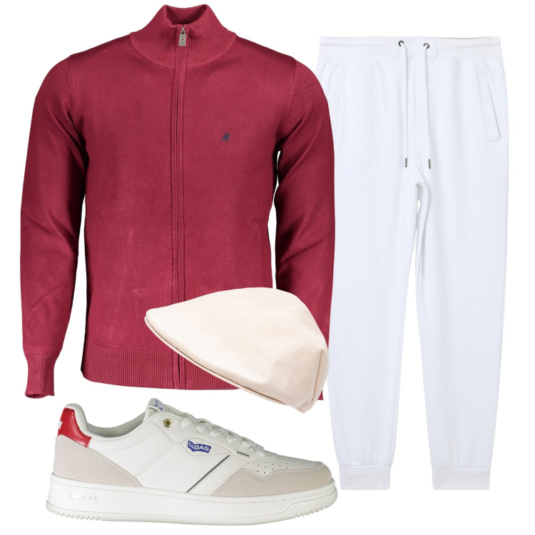 Outfit uomo - Total look #1943687. Stile Casual per Tutti i giorni. Abbinamento con pantaloni, cappelli e berretti, cardigans, sneakers.