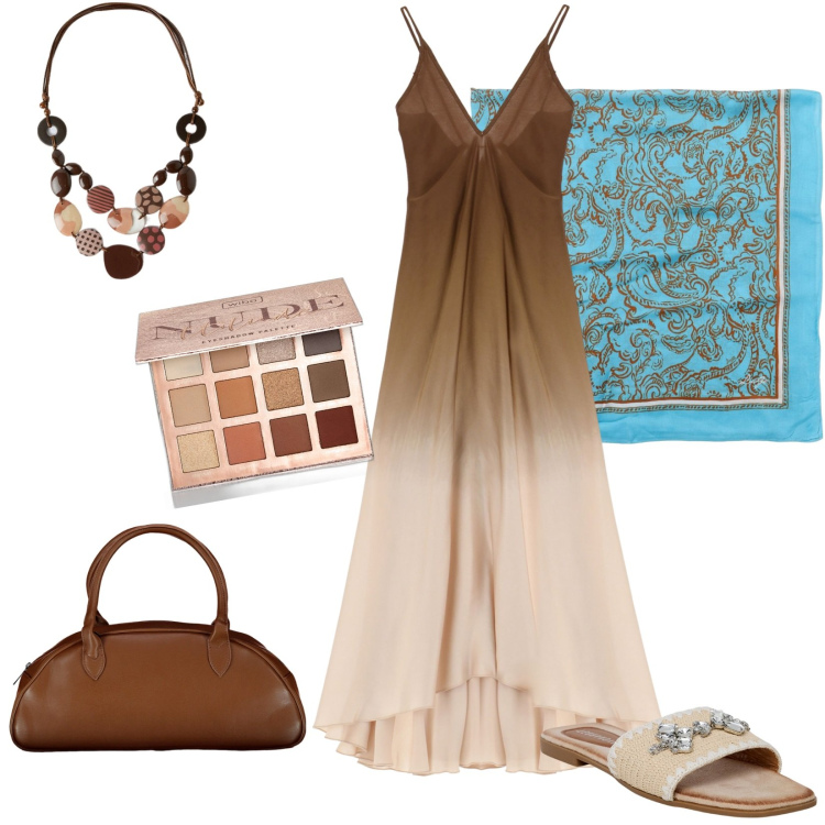 Outfit donna - L\'abito "Cremino" ... Lo adoro!. Stile Casual chic per Tutti i giorni. Abbinamento con ombretti, ciabatte, vestiti lunghi, sciarpe, collane, borse a spalla.