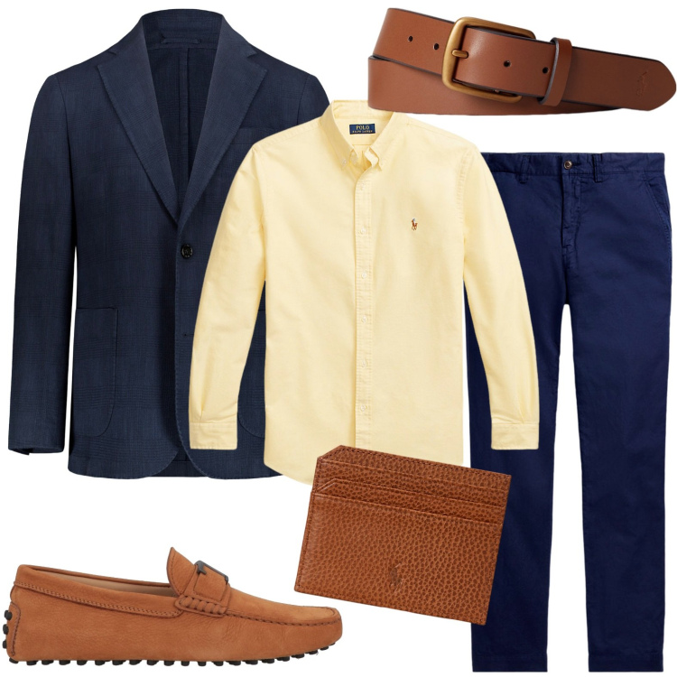 Outfit uomo - In ufficio ad Agosto-multitasking. Stile Trendy per Ufficio. Abbinamento con scarpe stringate, cinture, camicie, pantaloni, portafogli, giacche.