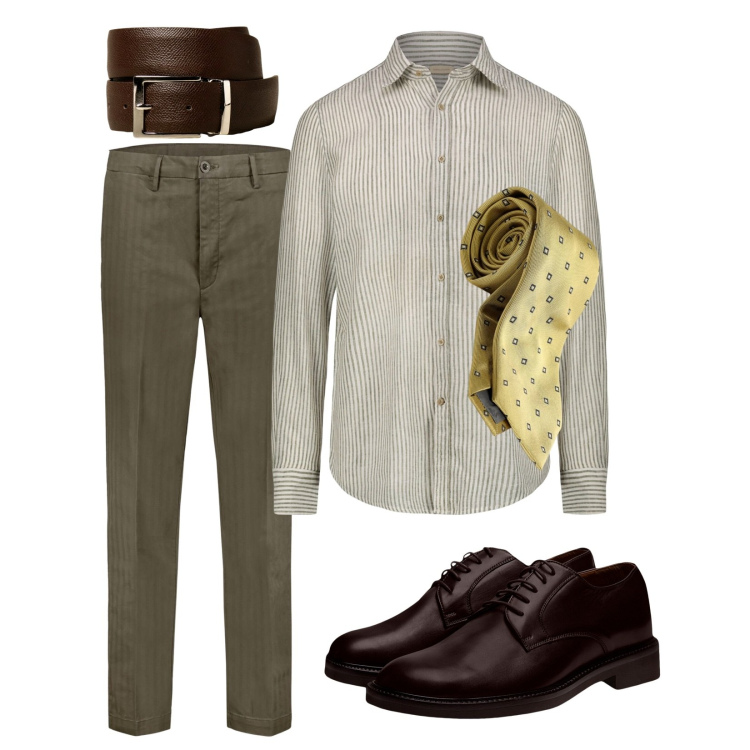 Outfit uomo - In ufficio!!!. Stile Business/Elegante per Ufficio. Abbinamento con pantaloni, camicie, cravatte, scarpe stringate, cinture.