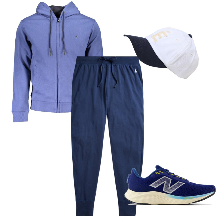 Outfit uomo - La felpa con il cappuccio. Stile Casual per Sport. Abbinamento con sneakers, pantaloni, felpe con cappuccio, cappelli.