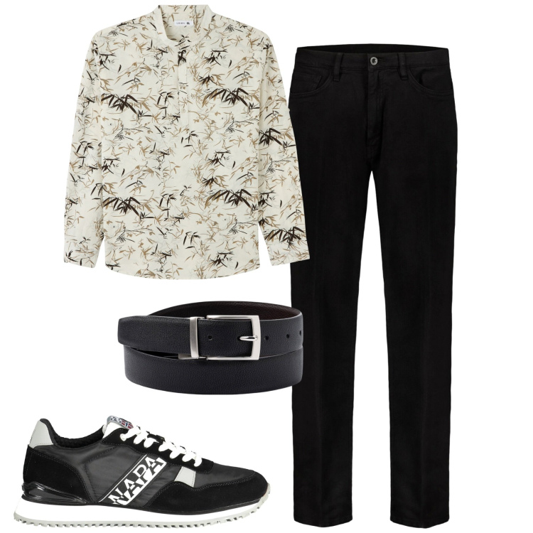 Outfit uomo - Total look #1945572. Stile Urban per Tutti i giorni. Abbinamento con camicie, scarpe sportive, cinture, pantaloni.