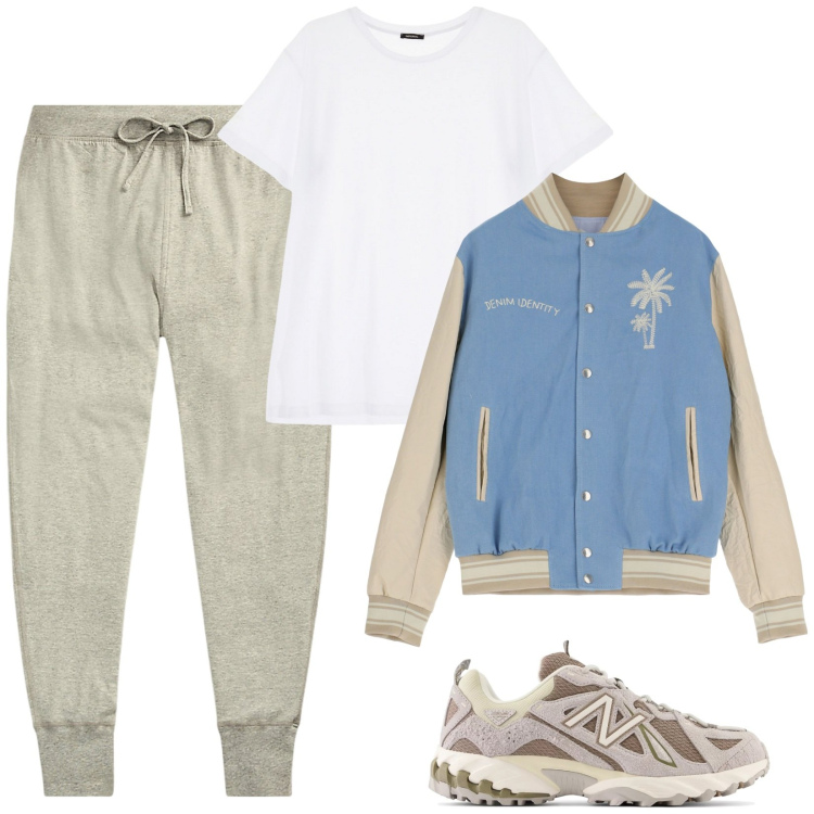 Outfit uomo - Total look #1945868. Stile Trendy per Tutti i giorni. Abbinamento con sneakers, giacche, t-shirt, pantaloni.