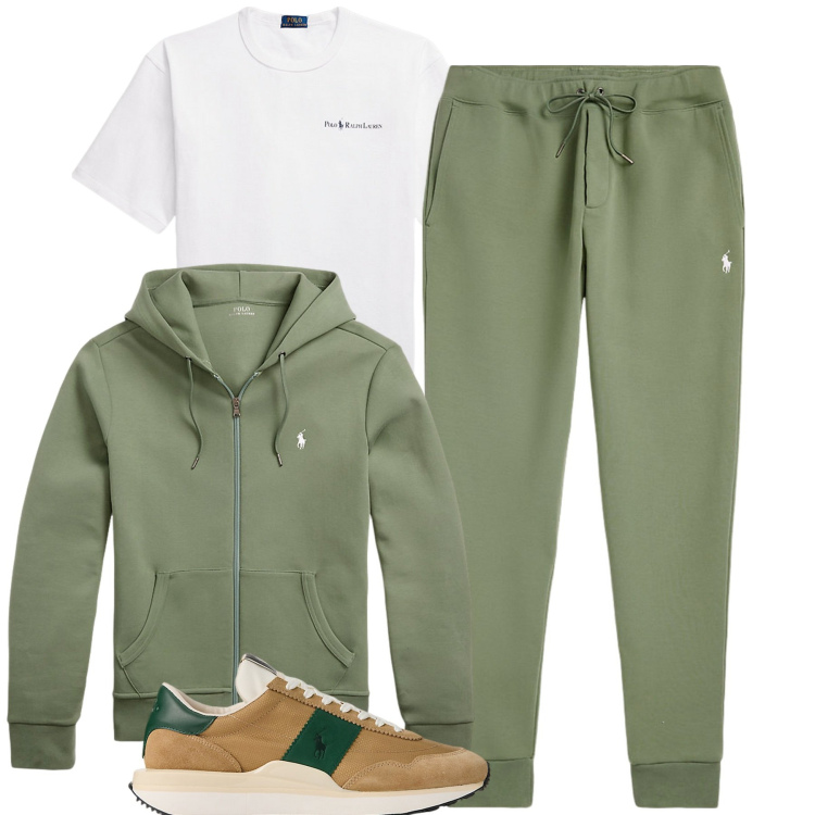 Outfit uomo - In tuta. Stile Casual per Tutti i giorni. Abbinamento con felpe, pantaloni, t-shirt, sneakers.