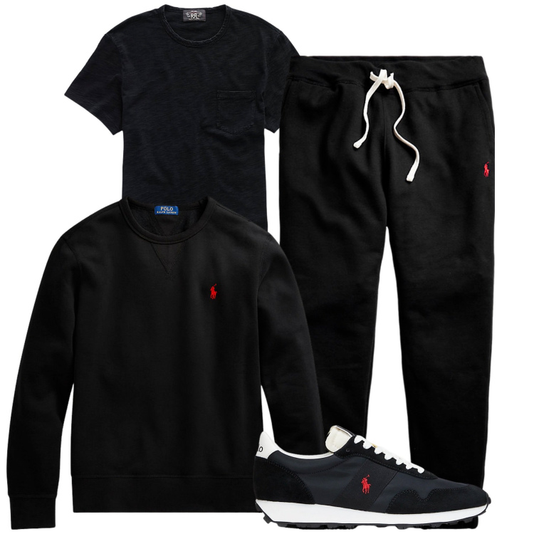 Outfit uomo - Sporty. Stile Casual per Tutti i giorni. Abbinamento con t-shirt, pantaloni, felpe, sneakers.