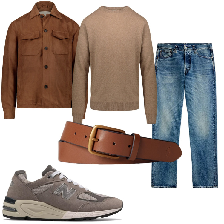 Outfit uomo - Mi vesto per un giorno. Stile Trendy per Tutti i giorni. Abbinamento con sneakers, cinture, jeans dritti, maglieria, giacche.