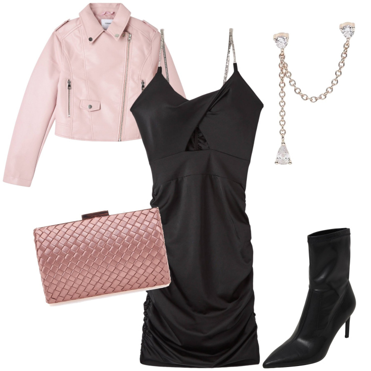Outfit donna - Lo slip dress. Stile Sexy per Serata fuori. Abbinamento con stivaletti, vestiti, giacche, orecchini, pochette.