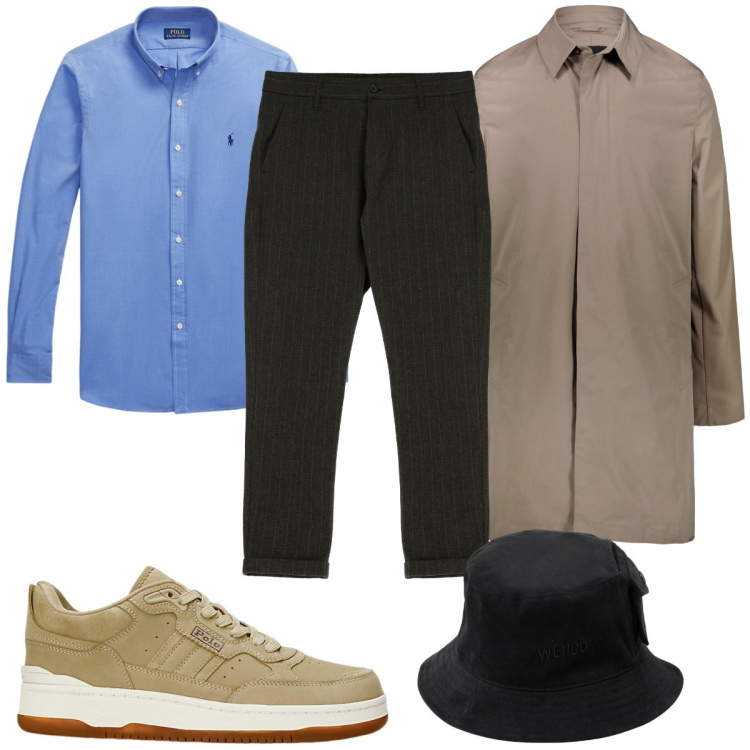 Outfit uomo - Total look #1947374. Stile Casual per Tutti i giorni. Abbinamento con pantaloni, sneakers, camicie, giacche, cappelli.