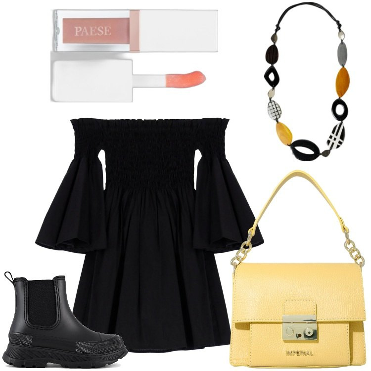 Outfit donna - I miei stivaletti. Stile Basic per Tutti i giorni. Abbinamento con gloss, pochette, vestiti corti, stivali, collane.