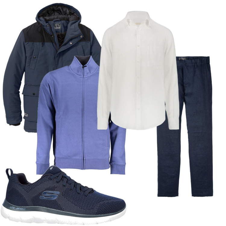 Outfit uomo - Arriva il freddo. Stile Trendy per Tutti i giorni. Abbinamento con pantaloni, piumini, sneakers, felpe, camicie.