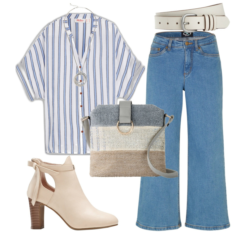 Outfit donna - Il jeans cropped. Stile 70s per Tutti i giorni. Abbinamento con jeans, stivaletti, camicie, borse a tracolla, collane, cinture.
