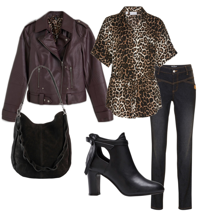 Outfit donna - Bonprix autunno inverno. Stile Glamour per Tutti i giorni. Abbinamento con stivaletti, blazer, jeans skinny, camicie a manica corta, borse a mano.