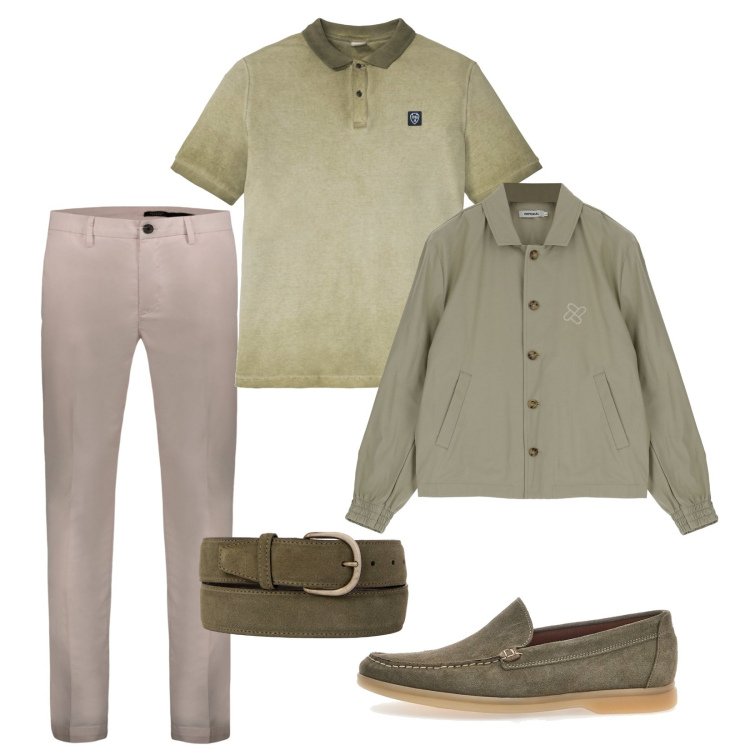 Outfit uomo - Aperitivo con colleghi!!!. Stile Casual per Serata speciale. Abbinamento con polo, giacche, pantaloni, scarpe stringate, cinture.