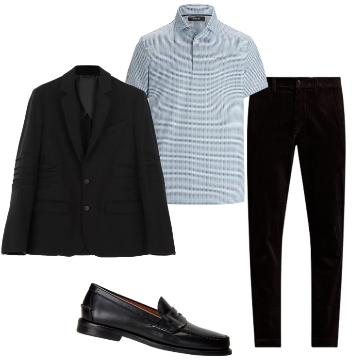 Outfit uomo - Con le stringate in ufficio. Stile Business/Elegante per Ufficio. Abbinamento con giacche, scarpe stringate, pantaloni, polo.