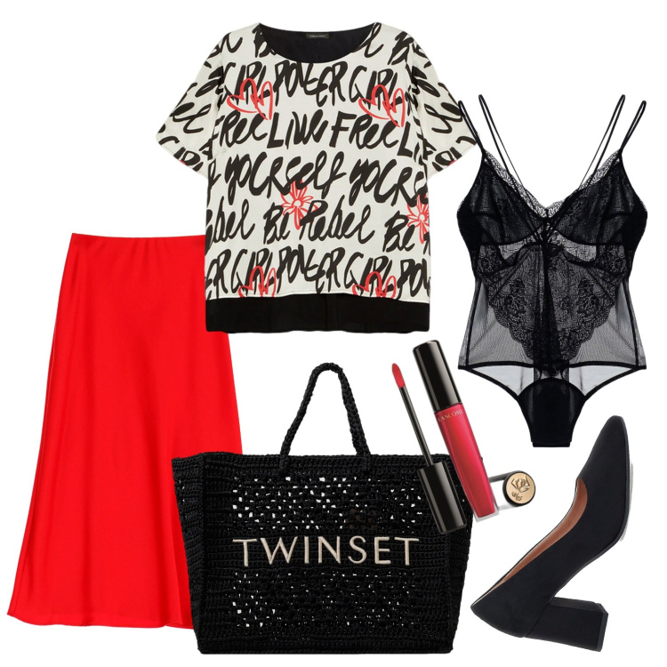 Outfit donna - Il body ammiccante. Stile Sexy per Tutti i giorni. Abbinamento con gloss, body, gonne longuette, décolleté, borse tote, bluse.