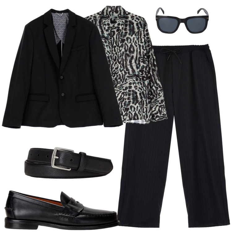 Outfit uomo - Occasione speciale. Stile Business/Elegante per Cerimonia. Abbinamento con camicie, pantaloni, giacche, scarpe stringate, cinture, occhiali da sole.