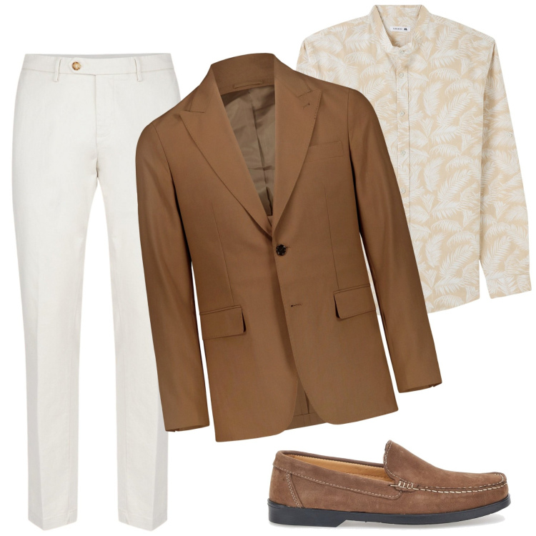 Outfit uomo - Total look #1951616. Stile Casual per Tutti i giorni. Abbinamento con camicie, pantaloni chino, abiti, scarpe stringate.