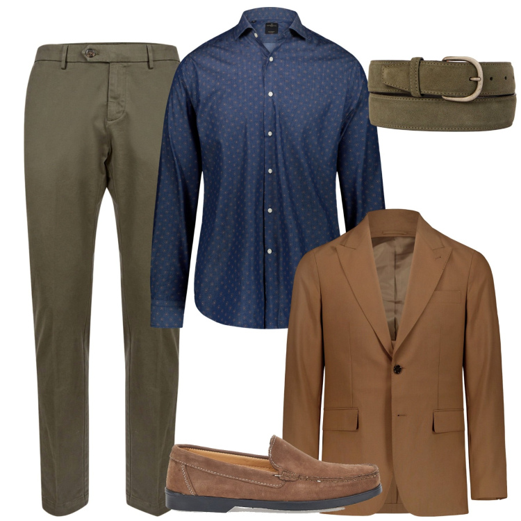 Outfit uomo - Doppelganger style. Stile Business/Elegante per Tutti i giorni. Abbinamento con pantaloni chino, abiti, camicie, scarpe stringate, cinture.