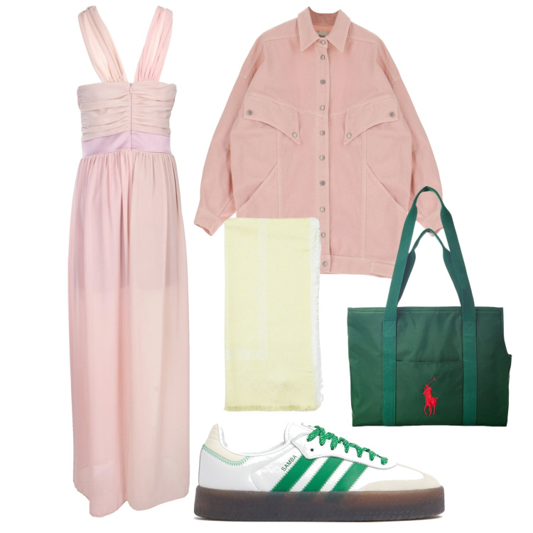 Outfit donna - Aperitivo di rientro. Stile Urban per Serata fuori. Abbinamento con vestiti lunghi, blazer, borse tote, sneakers, sciarpe.