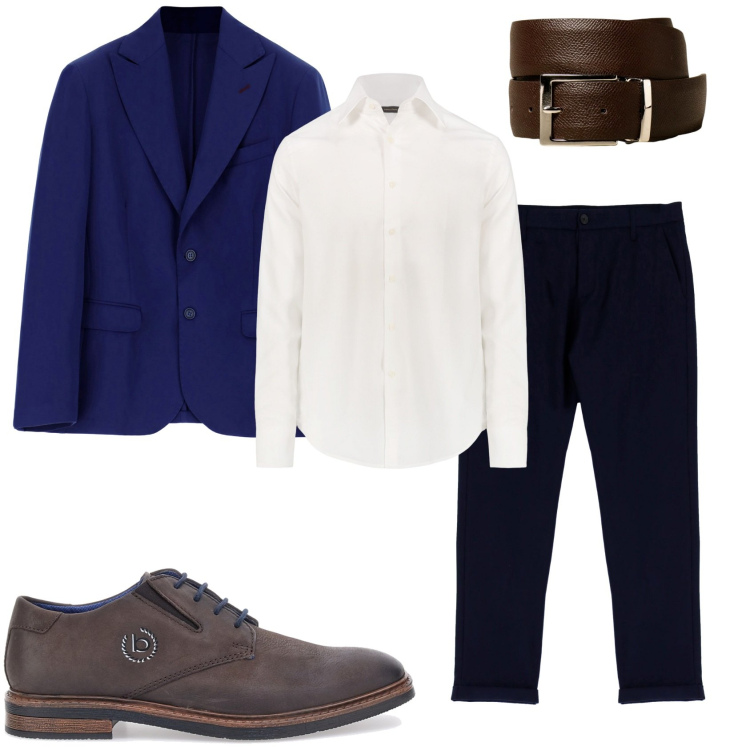 Outfit uomo - In giacca ed esco. Stile Trendy per Serata speciale. Abbinamento con giacche, pantaloni, scarpe stringate, cinture, camicie.