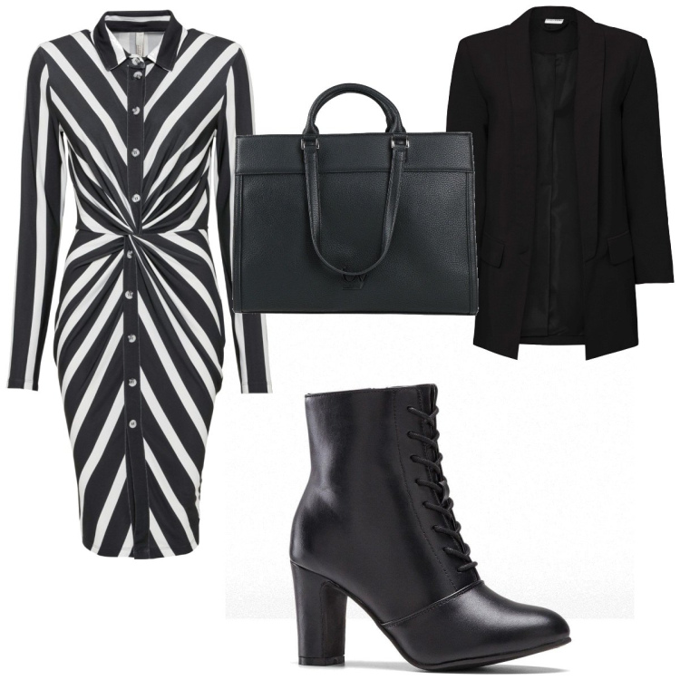 Outfit femme - Soirée cinéma beetlejuice. Style Tendance pour Soirée dehors. Assortir avec robes chemisier, bottines, blazers, sacs à main.