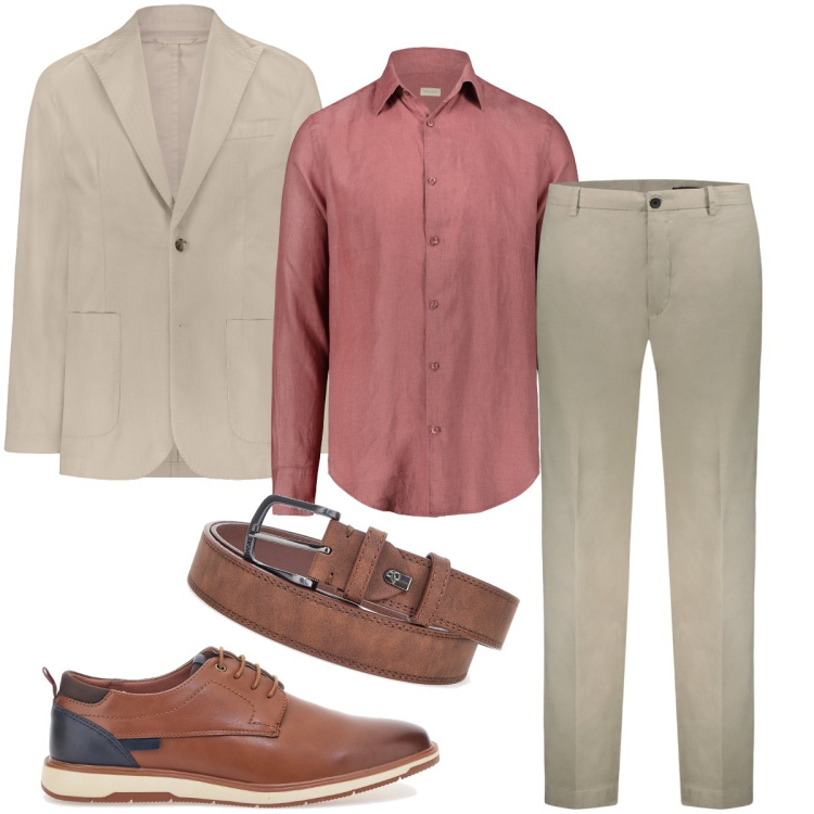 Outfit uomo - Accessori marroni. Stile Business/Elegante per Cerimonia. Abbinamento con scarpe stringate, pantaloni, giacche, camicie, cinture.