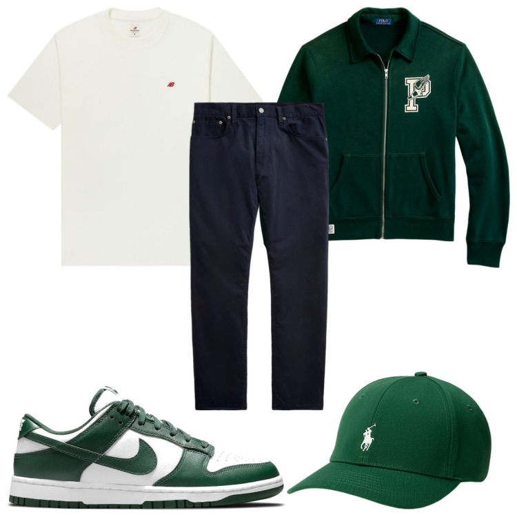Outfit uomo - Total look #1953673. Stile Trendy per Tutti i giorni. Abbinamento con t-shirt, pantaloni, giacche, cappelli, sneakers.