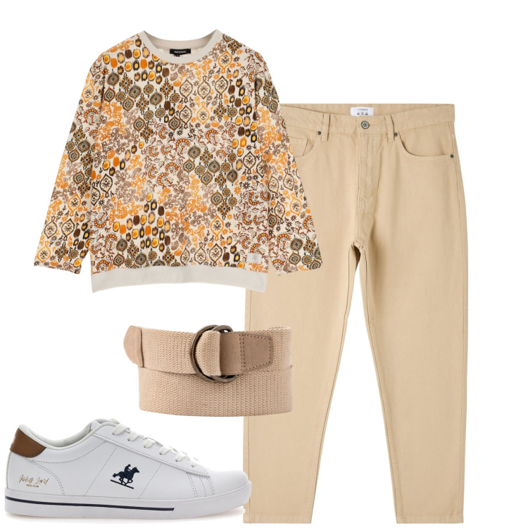 Outfit uomo - City. Stile Urban per Tutti i giorni. Abbinamento con pantaloni, felpe, cinture, sneakers.