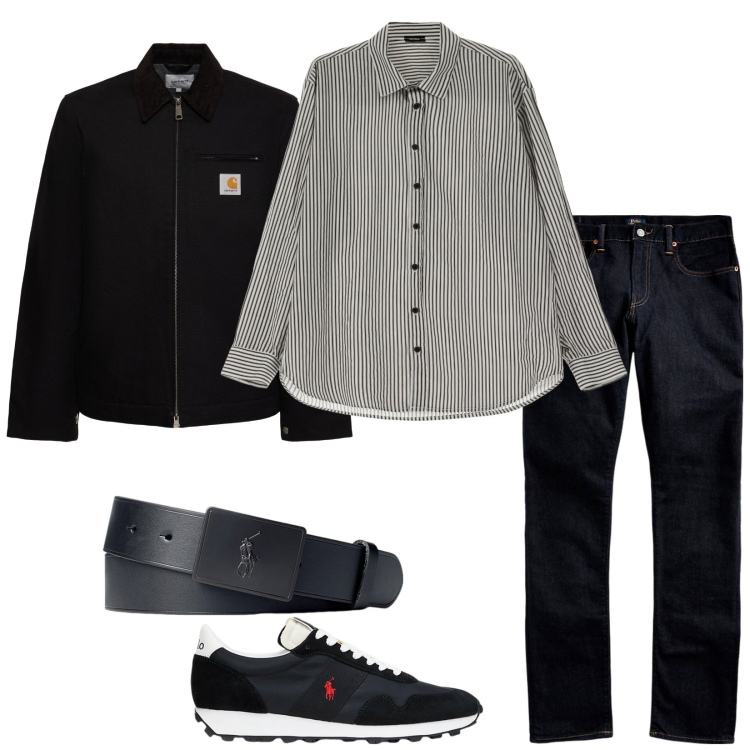 Outfit uomo - La camicia nuova. Stile Casual per Tutti i giorni. Abbinamento con camicie, jeans, cinture, sneakers, giacche.