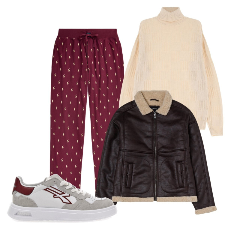 Outfit uomo - Total look #1954919. Stile Casual per Tutti i giorni. Abbinamento con giacche, maglieria, pantaloni, sneakers.