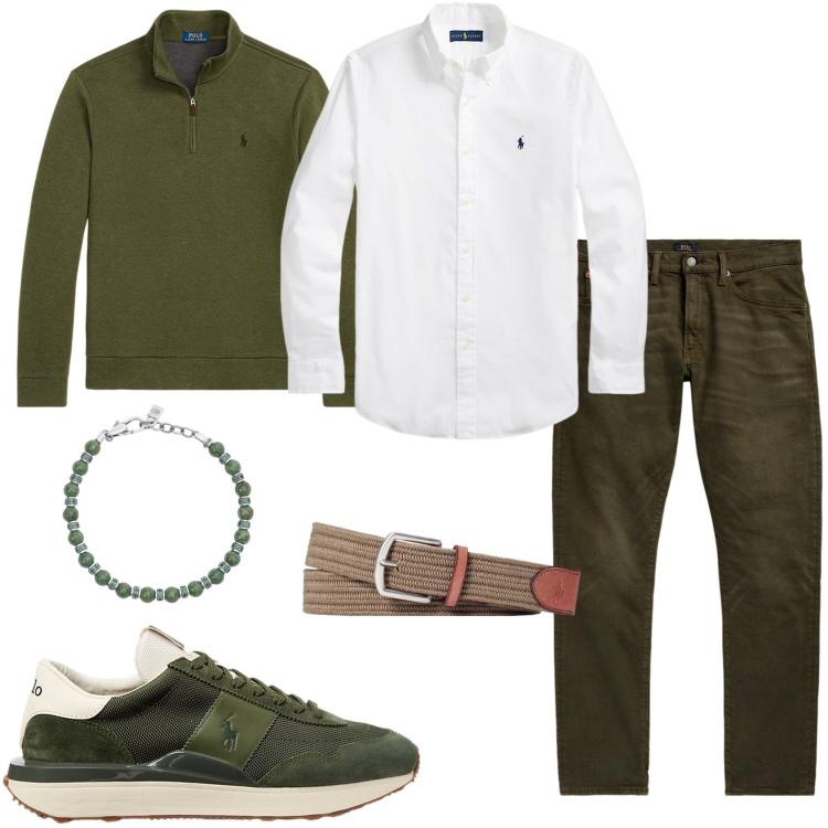 Outfit uomo - Il mio modo di vivere. Stile Trendy per Tutti i giorni. Abbinamento con braccialetti, cinture, jeans, sneakers, camicie, pullovers.