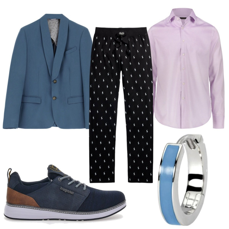 Outfit uomo - Total look #1955080. Stile Trendy per Tutti i giorni. Abbinamento con orecchini, giacche, pantaloni, sneakers, camicie.