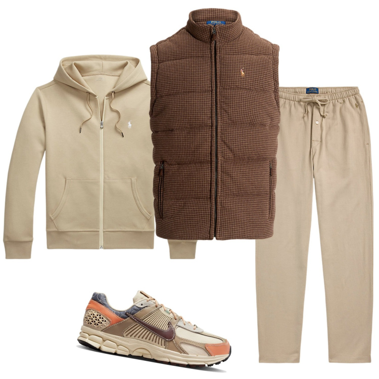 Outfit uomo - Total look #1955369. Stile Casual per Sport. Abbinamento con felpe, maglieria, pantaloni, sneakers.