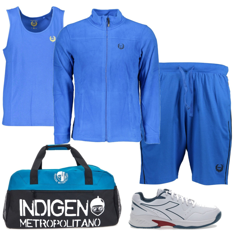 Outfit uomo - Sport. Stile Casual per Sport. Abbinamento con sneakers, felpe, canottiere, borse sportive, pantaloni.