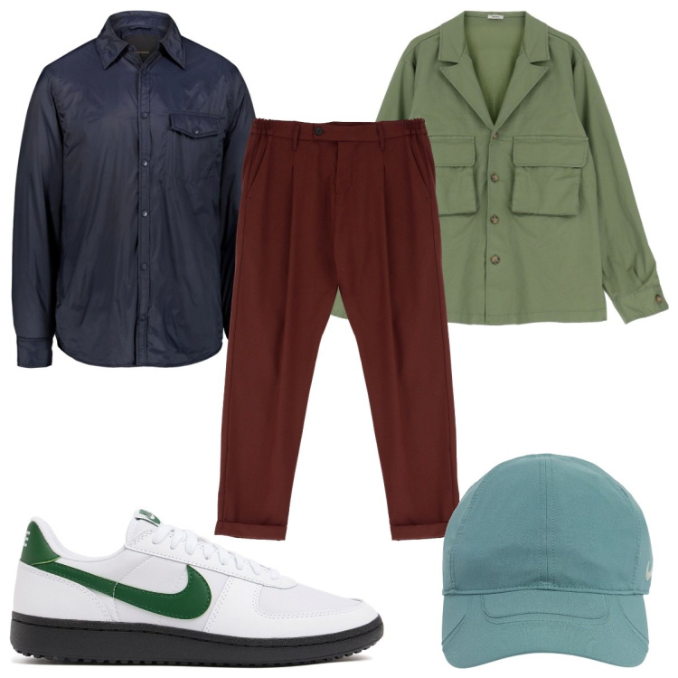 Outfit uomo - Total look #1955718. Stile Trendy per Tutti i giorni. Abbinamento con pantaloni, camicie, giacche, sneakers, cappelli.