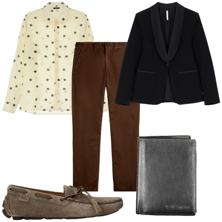 Outfit uomo - Total look #1955833. Stile Trendy per Tutti i giorni. Abbinamento con camicie, giacche, scarpe stringate, pantaloni, portafogli.