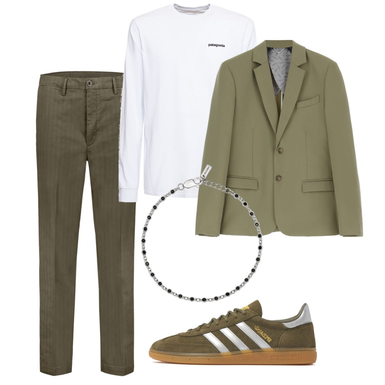 Outfit uomo - Tshirt lunga. Stile Trendy per Tutti i giorni. Abbinamento con braccialetti, giacche, pantaloni, t-shirt, sneakers.