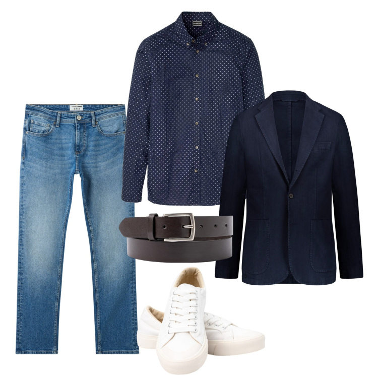 Outfit uomo - Simpatici pois. Stile Trendy per Tutti i giorni. Abbinamento con camicie, jeans, sneakers, giacche, cinture.