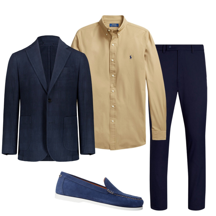 Outfit uomo - Total look #1956700. Stile Business/Elegante per Ufficio. Abbinamento con scarpe stringate, camicie, pantaloni, giacche.